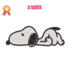 Snoopy Sleeping Machine Embroidery Design