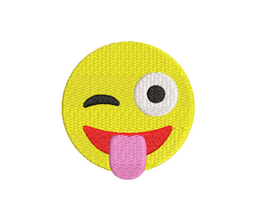 Tongue Out Machine Embroidery Design