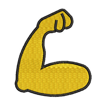 Strong Emoji Machine Embroidery Design