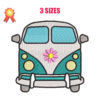 VW Bus Retro Machine Embroidery Design