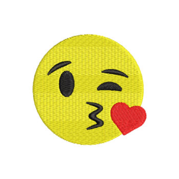 Emoji Kiss Machine Embroidery Design