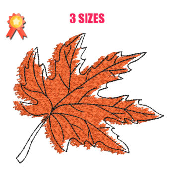 Fall Leaf Machine Embroidery Design