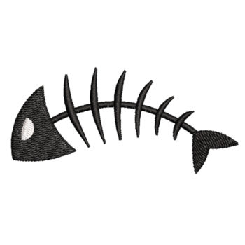 Fish Bone Machine Embroidery Design