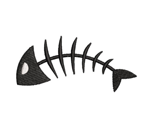 Fish Bone Machine Embroidery Design