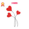 Heart Flower Machine Embroidery Design