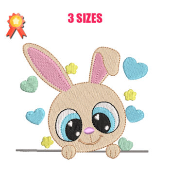 Peek a boo Bunny Machine Embroidery Design