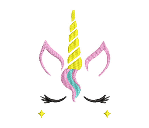 Unicorn Face Machine Embroidery Design