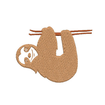 Cute Sloth Machine Embroidery Design