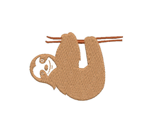 Cute Sloth Machine Embroidery Design