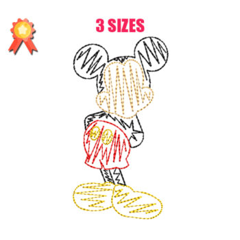 Mickey Mouse Silhouette Machine Embroidery Design