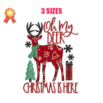 Christmas Is Here Machine Embroidery Design