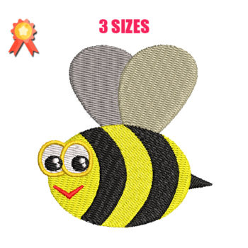 Cute Bee Machine Embroidery Design