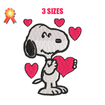 Snoopy Heart 2 Machine Embroidery Design