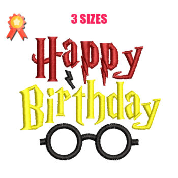 Happy Birthday - Harry Potter Machine Embroidery Design