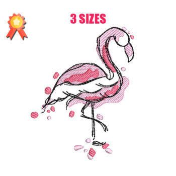 Flamingo 5 Machine Embroidery Design