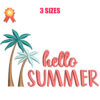 Hello Summer Machine Embroidery Design