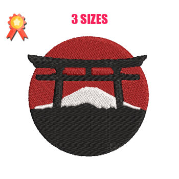 Japan Torii Machine Embroidery Design