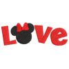 Love Minnie Mouse Machine Embroidery Design