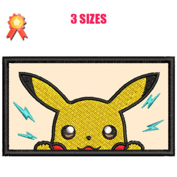 Pikachu Patch Machine Embroidery Design