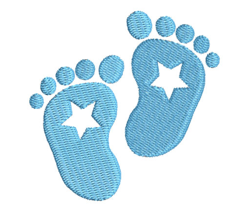 Baby Feet 4 Machine Embroidery Design