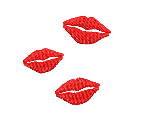 kiss 2 Machine Embroidery Design