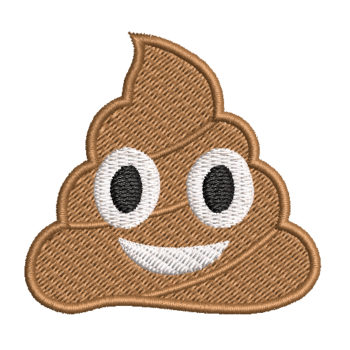 Emoji Poop Machine Embroidery Design