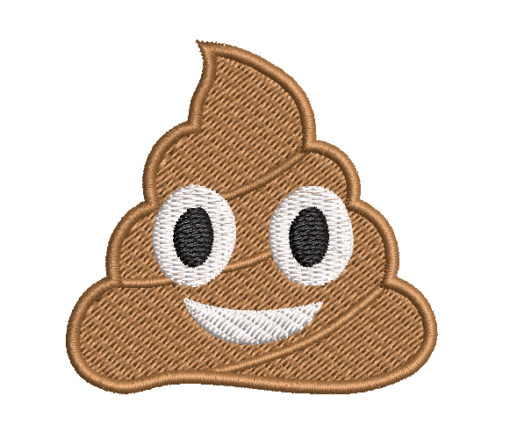 Emoji Poop Machine Embroidery Design