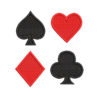 Poker Cards Machine Embroidery Design