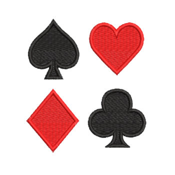 Poker Cards Machine Embroidery Design