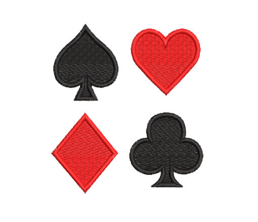 Poker Cards Machine Embroidery Design