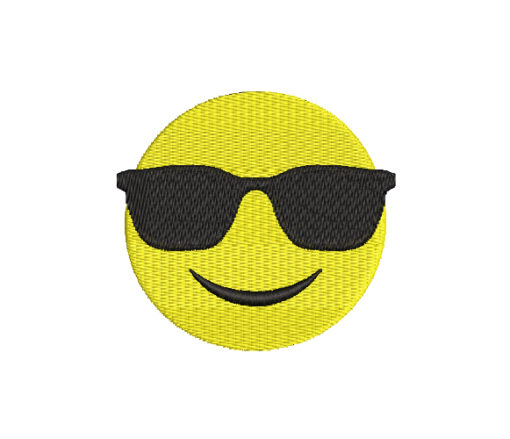 Emoji Glasses Machine Embroidery Design