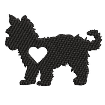 Yorkie Silhouette Machine Embroidery Design