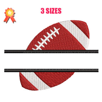 American Football Split Machine Embroidery Design