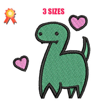 Baby Dino 4 Machine Embroidery Design