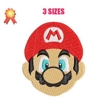 Mario Bros Face Machine Embroidery Design