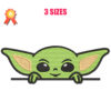 Baby Yoda Split Machine Embroidery Design