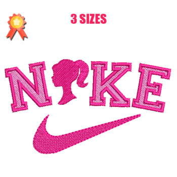Barbie Nike Machine Embroidery Design