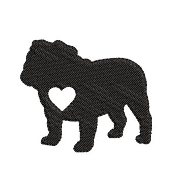 Bulldogs Silhouette Machine Embroidery Design