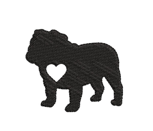 Bulldogs Silhouette Machine Embroidery Design