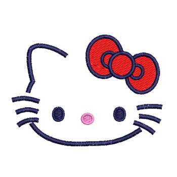 Hello Kitty Face Machine Embroidery Design