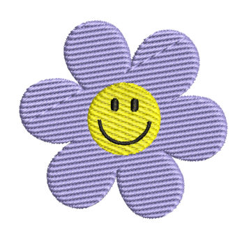 Happy Flower Machine Embroidery Design
