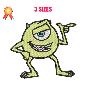 Mike Wazowski Machine Embroidery Design