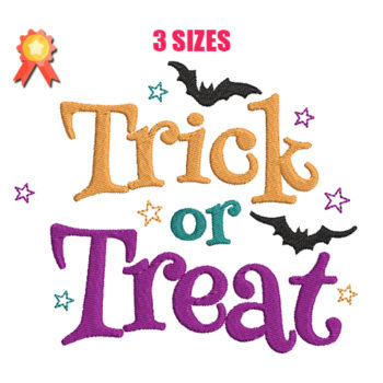 Trick Or Treat Machine Embroidery Design