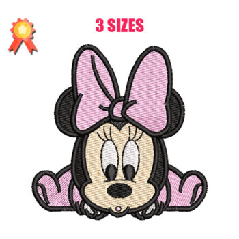 Baby Minnie Mouse Machine Embroidery Design