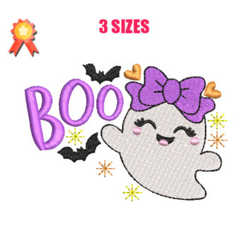 Boo Machine Embroidery Design