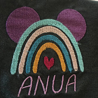 rainbow embroidery design