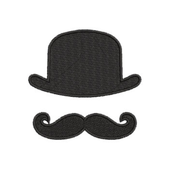 Moustaches Hat Machine Embroidery Design