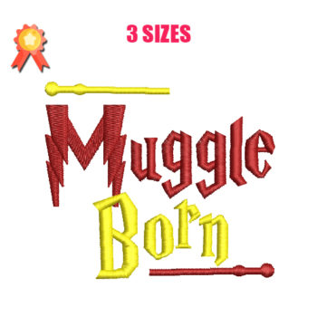 Muggle Born Machine Embroidery Design