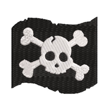 Pirate Skull Machine Embroidery Design