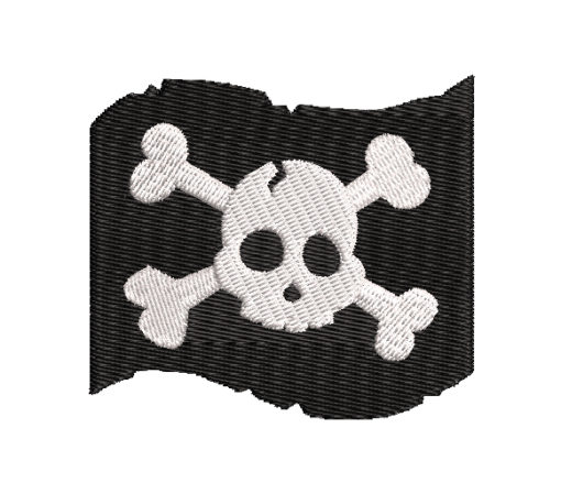 Pirate Skull Machine Embroidery Design